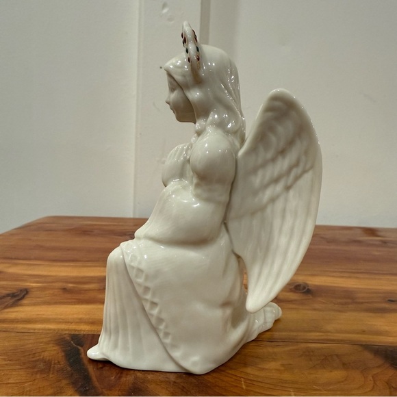 Vintage 1990s Lenox China Jewels Collection Nativity Kneeling Angel Figurine - Picture 3 of 6